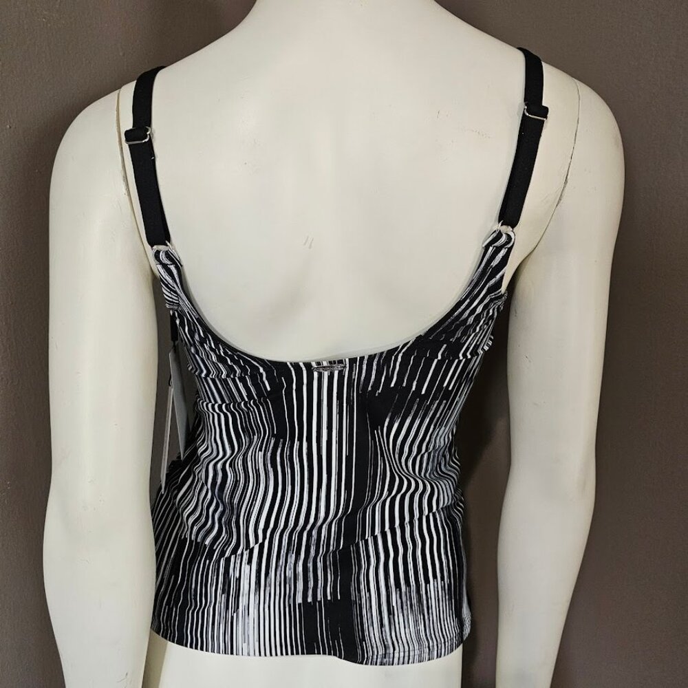 Calvin Klein Twist-Front Scoop-Back Tankini Swim Top - Picture 4 of 9